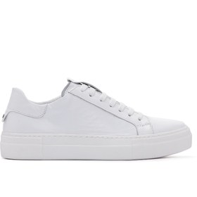 Resim Derimod Kadın Beyaz Bağcıklı Deri Sneaker 24WFD290018 