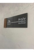 Resim Yönline Wooden Serisi (arşiv) Ofis Kapı Isimliği Yönlendirme Tabelası 