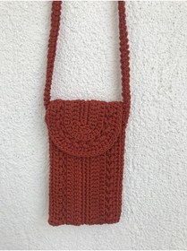 Resim Parla Life El Örgüsü Makrome Telefon Cüzdan Çantası 12x20 Cm 