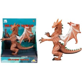 Resim Standlı Ejderha Figürü 13 Cm - Kahverengi Hayvan 