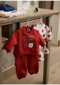Resim Mayoral Newborn Kız Bebek 2li Örme Takım Kırmızı Kırmızı 