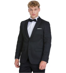 Resim Hatemoğlu Siyah Slim Fit Çıkma Sivri Yaka Klasik Damatlık 36035 Siyah 