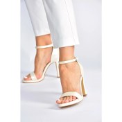 Resim Fox Shoes Sedef Tek Bantlı Kalın Topuklu Kadın Ayakkabı M348072309 