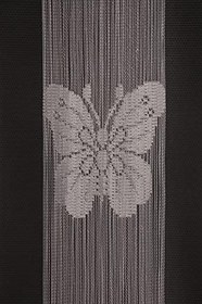 Resim KELEBEK MODEL GRİ RENK İP PERDE HAZIR DÜĞMELERİ DİKİLMİŞ İP PERDE 300 * 270 cm 