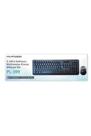 Resim Platoon 2.4Ghz Multimedya Standart Kablosuz Klavye Mouse Set Ofis Klavye Set 