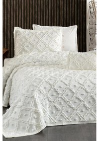 Resim Çeyiz Diyarı Alara Tek Kişilik Pike Takımı Krem Krem 