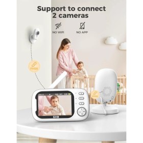Resim Bebek Monitörü Kamera, 3.5 Inç Video, Vox Modu, Gece Görüşlü, Interkom ve Ninniler 