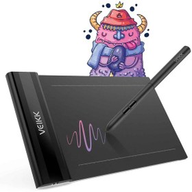 Resim Techtic Veıkk S640 6x4inç Grafik Dijital Tablet 8192 Seviye Pilsiz Kalem Desteği Android Windows Mac Uyumlu 