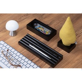 Resim Kayigo Woody Siyah Üçlü Ofis Seti - Sarı Ladin 