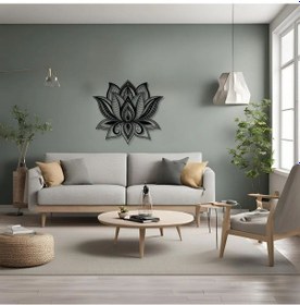 Resim Metal Duvar Dekorasyonu Lotus Çiçeği 2 Lotus Flower 2 Metal Duvar Tablosu Mandala 