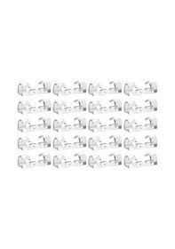 Resim Lemestar Çift Taraflı Yapışkanlı Abs Kablo Tutucu - 20 Parça, Metal, Plastik, Cam, Ahşap Ve Fayans Yüzeyler İçin Uygun 