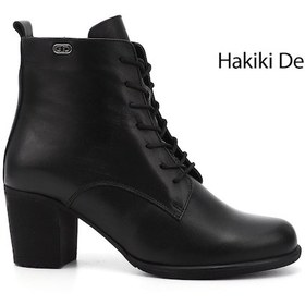 Resim Gönderi(R) Gönderi R Kadın Siyah Fermuarlı Kalın Topuklu Hakiki Deri Postal Bot Dkzb61310407 Siyah 