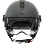 Resim Momo Design Momodesign Fgtr Classic Mono Matt Grey Black Açık Kask 