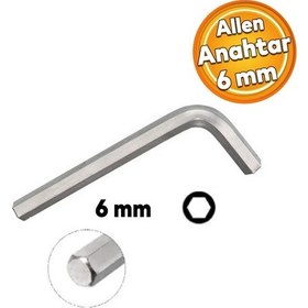 Resim Eltos Allen Alyan Anahtar 6 Mm Altıgen Vida Somun Sıkma Sökme Eca006 