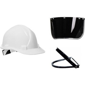 Resim Essafe Vidalı Beyaz Barete Monte Yüz Koruyucu Kaynak Siperliği 