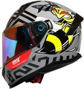 Resim MTS 910 Bee Gri Sarı Motosiklet Kask 
