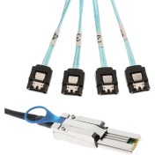 Resim Lovıver Mini-Sas 26p Sff-8088 Ila 4x Sata 7pın 6 Gb / S Adaptörü Kablosu 30agw Ve Mandal 1m (Yurt Dışından) 