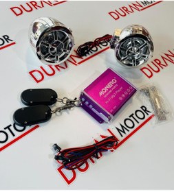 Resim DARDEREMOTOR MONERO-Motosiklet Mp3 Player + Alarm Bluetooth Özellikli Nikel A Kalite 