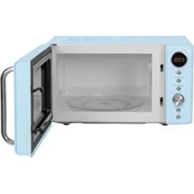 Resim Simfer SK-4605 Retro Mavi Mikrodalga Fırın 20 lt Kapasite 700 W Dijital Kontrol Özellikli 