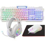 Resim Rampage Fitment KM-GX7 Kablolu Gökkuşağı Aydınlatmalı Klavye + Mouse + Kulaklık + Mouse Pad 