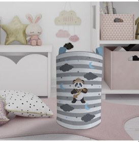 Resim Mekta Home Bebek Ve Çocuk Odası İzci Panda Desenli Oyuncak Sepeti Renkli Çok Renkli 