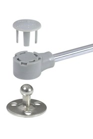 Resim MegaVitrin Gazlı Amortisör Piston 100 N Kalkar Dolap Kapakları İçin 27 cm Gri | Mutfak Kapak Amortisörü Vidalı 