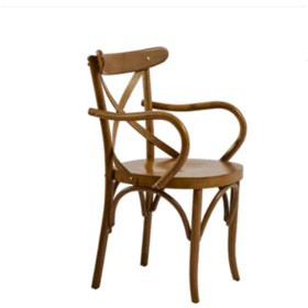 Resim Bengimobilya Sandalye Zus245 Çıta Çapraz Sırtlık Model Oval Tam Kolçak Ceviz R 