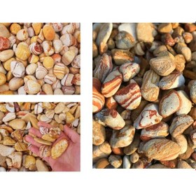 Resim DOLOMİT TAŞI SARI ÇİZGİLİ 4-6 cm 20 KG DOĞAL DEKORASYON TAŞI 