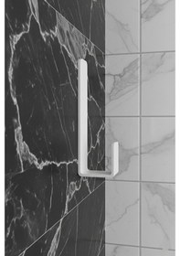 Resim 5 Li Metal Askı Seti Duvar Tipi Mini Askılık, Kapı/banyo/mutfak Askısı Beyaz Siyah 