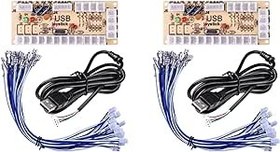 Resim VENEKA 2 x DIY Arcade Joystick Platin USB Gamepad Platin Mame Jamma ve diğer PC dövüş oyunları için 