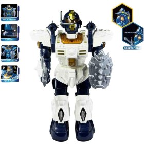 Resim Vardem Işıklı ve Müzikli Roket Atan Pilli Savaşçı Robot 35CM 