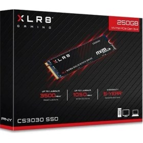 Resim PNY Xlr8 Cs3030 250GB 3500-1050MB PCIe NVMe M.2 SSD 