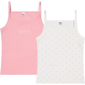 Resim Civil Girls Kalp 2-10 Yaş Kız Çocuk 2'li Atlet - Standart / 8-9 Yaş 