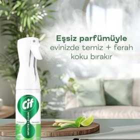 Resim Cif Infinite Clean Doğal Probiyotikli Anti Toz Sprey Tüm Yüzeyler Için Limonu & Limon Otu 280 ml 