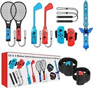 Resim Switch Sports Accessories - CODOGOY 11 in 1 Switch Sports Accessories Bundle for Nintendo Switch Sports, Family Accessories Kit Compatible with Switch/Switch OLED Sports Games 