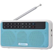 Resim Jeemson Rolton E500 Mavi Multifonksiyonel Hoparlör: Bluetooth, Radyo, El Feneri, Arama, Kayıt, Tf Kart Desteği İle Led Ekran Ve Askı 