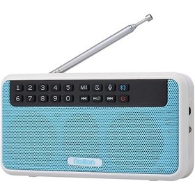 Resim Jeemson Rolton E500 Mavi Multifonksiyonel Hoparlör: Bluetooth, Radyo, El Feneri, Arama, Kayıt, Tf Kart Desteği İle Led Ekran Ve Askı 