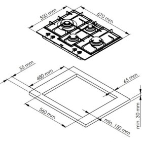 Resim Ferre Beyaz Set ( D101 Beyaz Davlumbaz -ED076-WFA Beyaz Ocak- XE63CB Fryart Beyaz Fırın ) 