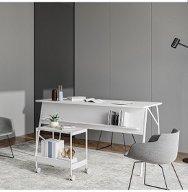 Resim Lagomood Ella Ofis Masa Takımı 150 Cm Beyaz 