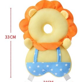 Resim Yaozixa Büyük Kılavuz Aslan Desenli Yazlık Bebek Yürüyüş Koruyucu Baş Yastığı - Fabrikadan Doğrudan - Soluk Ve Konforlu Korumalı Pad Yatay Sabit Kemer Dahil Değil 