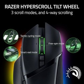 Resim Razer Basilisk V3 Pro - Kablosuz Oyun Mouse'u (Razer HyperScroll Tilt Wheel, Focus Pro 30K Optik Sensör, HyperSpeed Kablosuz, 13 Bölgeli Chroma Aydınlatma, 10+1 Programlanabilir Düğme) Siyah 
