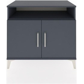 Resim Hyperion Şifonyer 3 Raflı 2 Kapaklı 88x44x80 Antrasit-antrasit Antrasit 