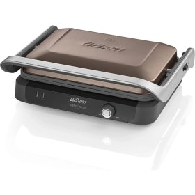 Resim 6 Dilim Kapasiteli 1800W Izgara ve Tost Makinesi, Kahverengi 