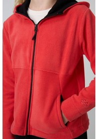 Resim Tommy Life Fiesta Kalın Yumuşak Dokulu Standart Fit Nakışlı Polar Kız Çocuk Sweatshirt - 75152 Kırmızı 