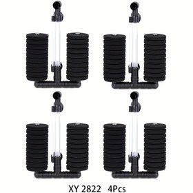 Resim 4 adet Çift Biyolojik Sünger Filtre, Akvaryum Nano Biyolojik Sünger Filtre, Temiz Sessiz Filtre, Küçük Pnömatik Filtre, Yavru, Betta, Karides, Nano, Akvaryum Balık Tankı için Uygun, Tüp ve Hava Pompası Dahil Değildir, Kullanmak için Tüp ve Hava Pompası Hazırlanmalıdır 