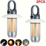 Resim 2 adet Ultra-Parlak LED El Lambası, Şarj Edilebilir El Feneri, Taşınabilir saç tokası ile Açık Hava Taşınabilir Lamba, 5 Aydınlatma Modu, Uzun Ömürlü Pil Ömrü, Kamp, Yürüyüş, Gece Balıkçılığı, İş, Acil Durum Kullanımı için Uygun 