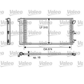 Resim VALEO 818005 Klima Radyatoru ( Fiat : Panda 1.2 1.3Jtd 04-- ) 46798100 51767143 (WH459229) 