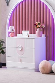 Resim Setay Şifonyer, Vira 3 Çekmeceli Şifonyer - Pembe 