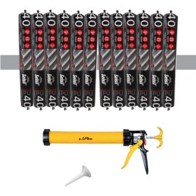 Resim Selsil Sosis Pu Mastik 600 Ml Gri 10 Adet ,sosis Tabancası 600 Ml Gri 