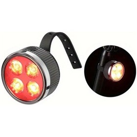 Resim Hightower Kırmızı Işıklı, 4 Led'li Ayarlanabilir Dağ Bisikleti Lambası Aksesuarı 